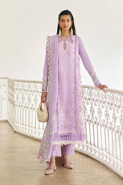 Suffuse Erza lilac embroidered jacquard suit, photo 3
