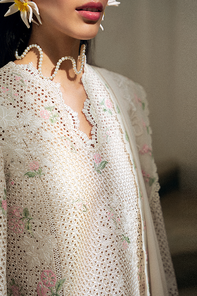 Suffuse Lera ivory embroidered lawn suit, photo 2