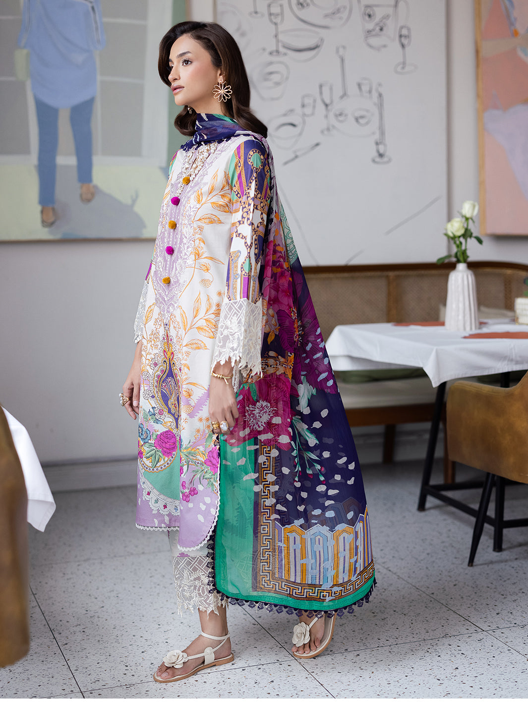 Mahnur | After Hours Luxury Lawn 25 | Sugar Rush -  Mahnur Ladies Clothes - Original Designer Dress - House of Maryam