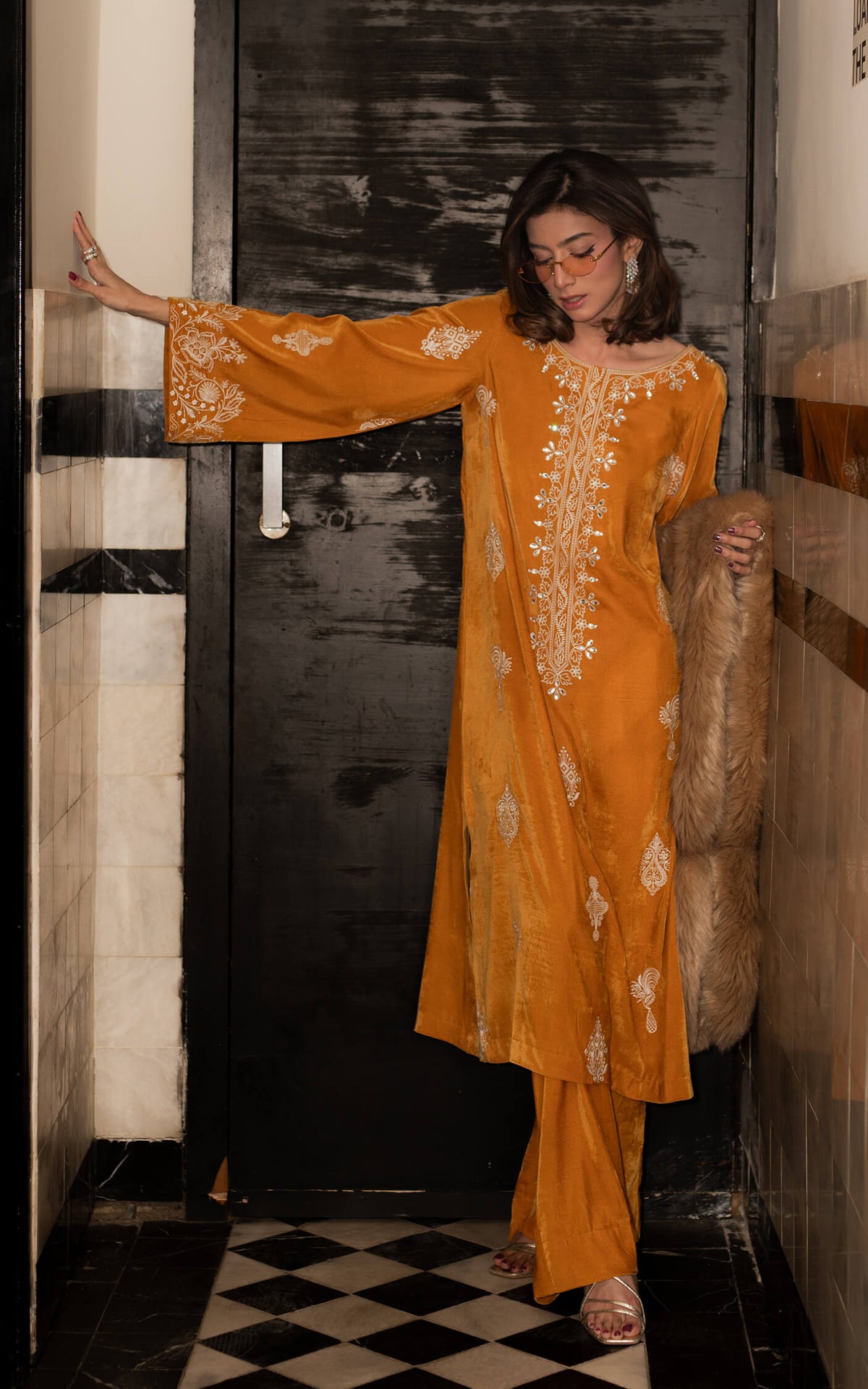 Asifa and Nabeel | Zephyr Formals | Sunset Velvet Ensemble, image 4