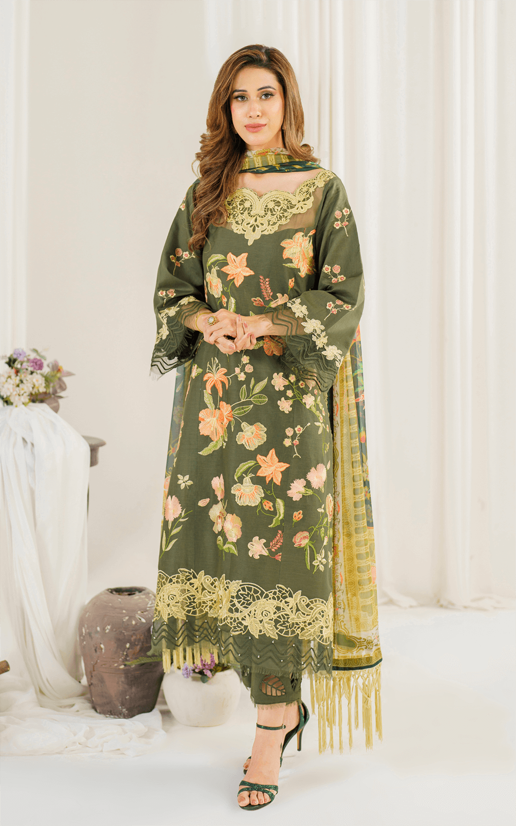 Asifa and Nabeel | Pretty in Pink Limited Edition | Sweet Pea (PP-6) by Designer Asifa and Nabeel - House of Maryam - Pakistani Designer Ethnic Wear in {{ shop.shopifyCountryName }}