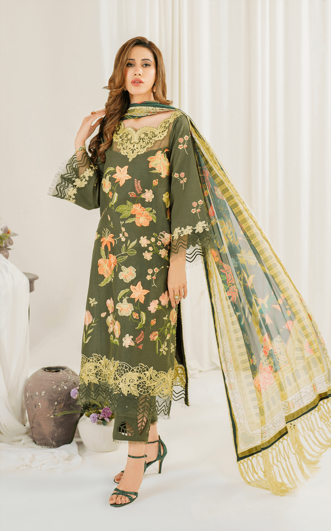 Asifa and Nabeel | Pretty in Pink Limited Edition | Sweet Pea (PP-6) by Designer Asifa and Nabeel - House of Maryam - Pakistani Designer Ethnic Wear in {{ shop.shopifyCountryName }}