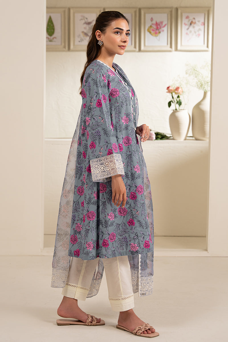 Cross Stitch | Exclusive Pret | Indigo Garden-2 PC (Shirt & Dupatta), image 4