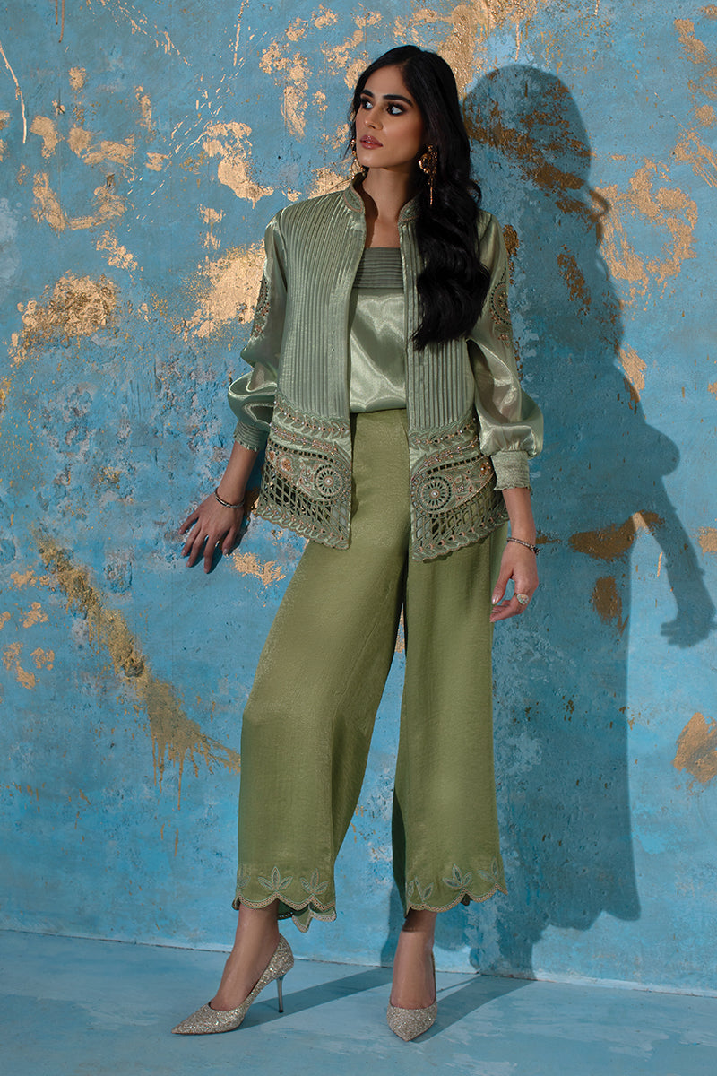 Wardha Saleem | Luxury Pret Fusion Wear | CHANTAL - JACKET SET (3 PC) -  Wardha Saleem Ladies Clothes - Original Designer Dress - House of Maryam