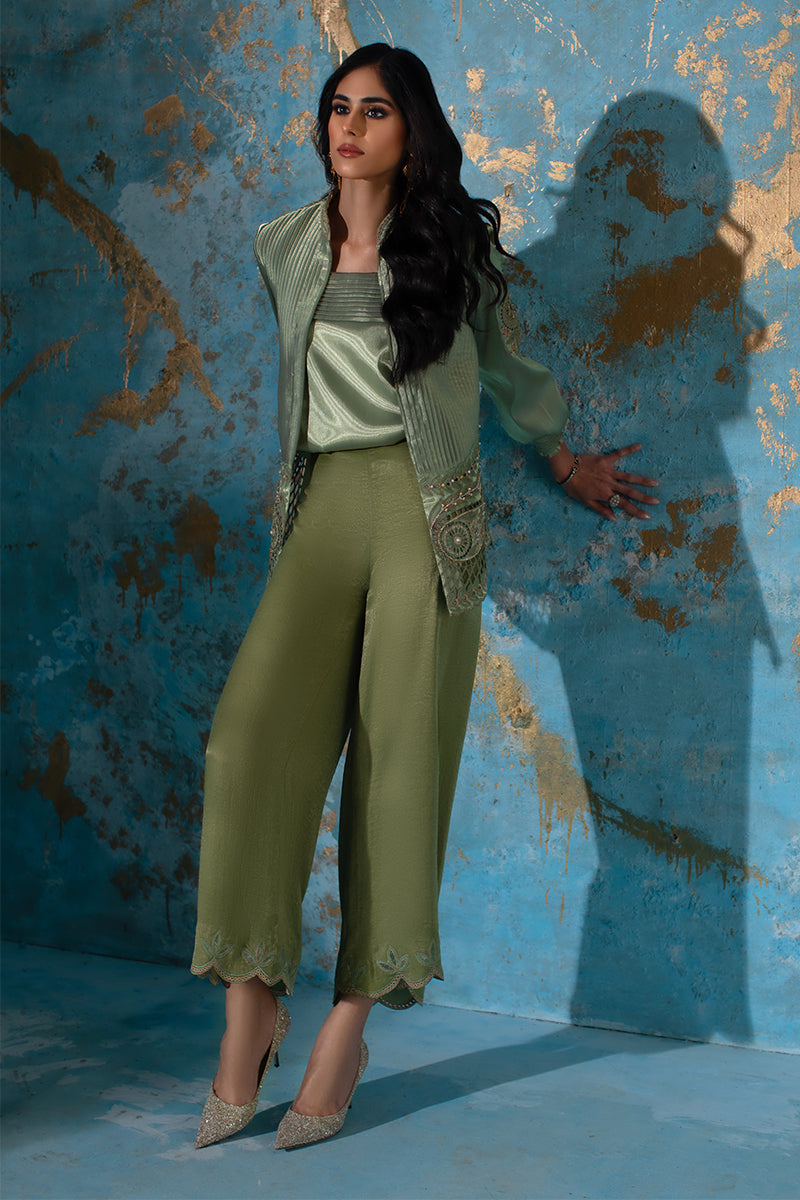 Wardha Saleem | Luxury Pret Fusion Wear | CHANTAL - JACKET SET (3 PC) -  Wardha Saleem Ladies Clothes - Original Designer Dress - House of Maryam