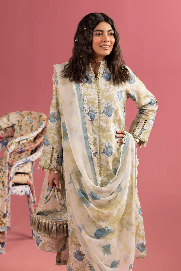 Alizeh | Sheen Lawn Prints 24 | Tesoro -  Alizeh Luxury - Original Designer Dress - House of Maryam