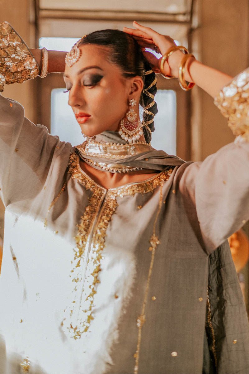 The Pink Tree Company | Gota Tikli | KARAN PHOOL -  The Pink Tree Company Formal - Original Designer Dress - House of Maryam