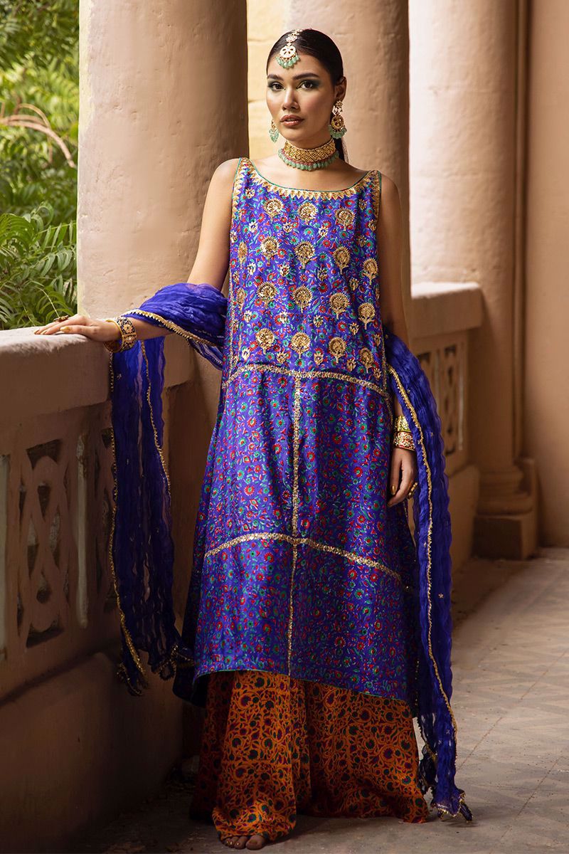 The Pink Tree Company | Wedding Wear | COBALT BLUE by Designer The Pink Tree Company - House of Maryam - Pakistani Designer Ethnic Wear in {{ shop.shopifyCountryName }}