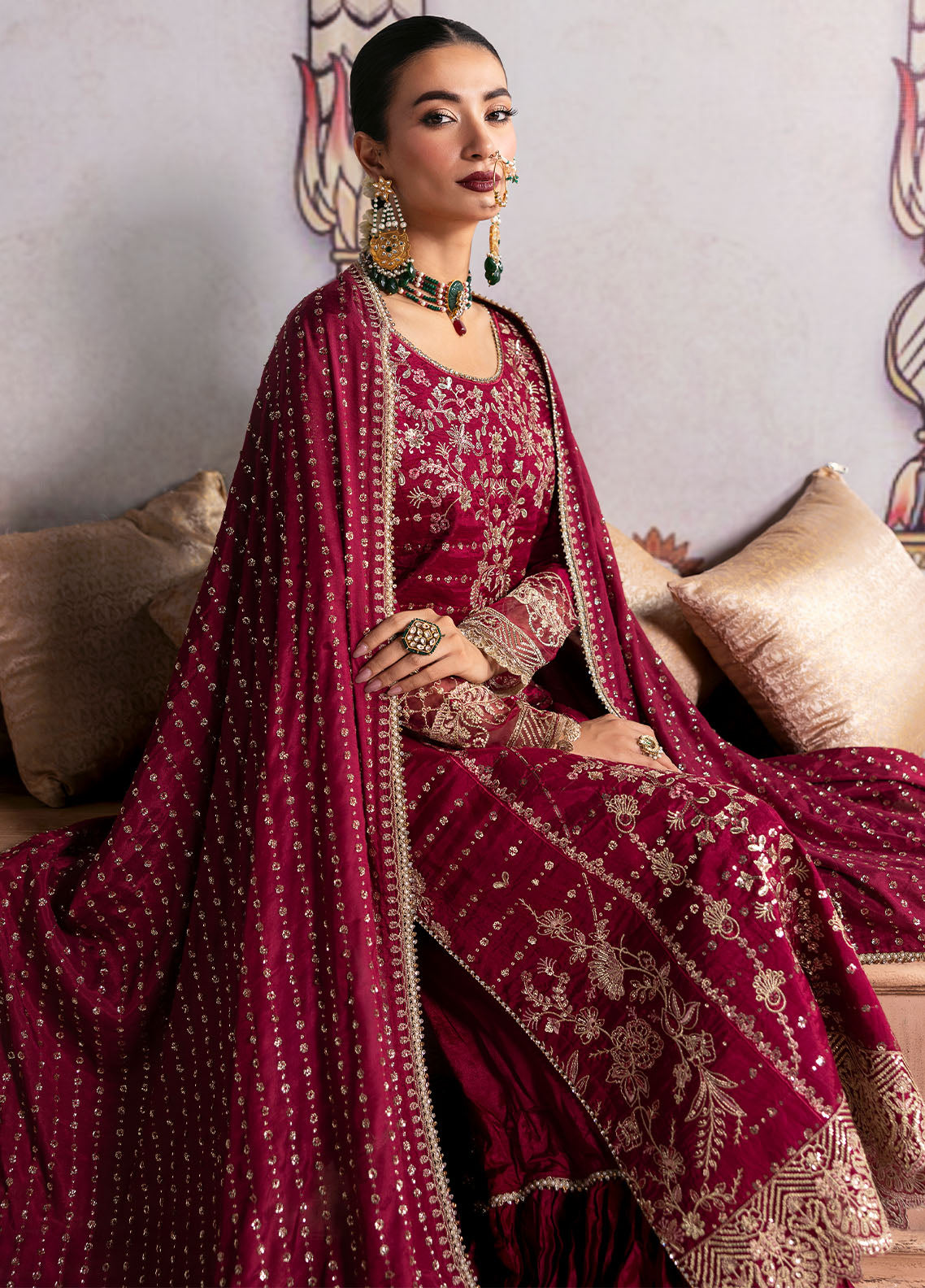 Sahane | There She Glows  | TSG-07 Merlot -  Sahane Ladies Clothes - Original Designer Dress - House of Maryam