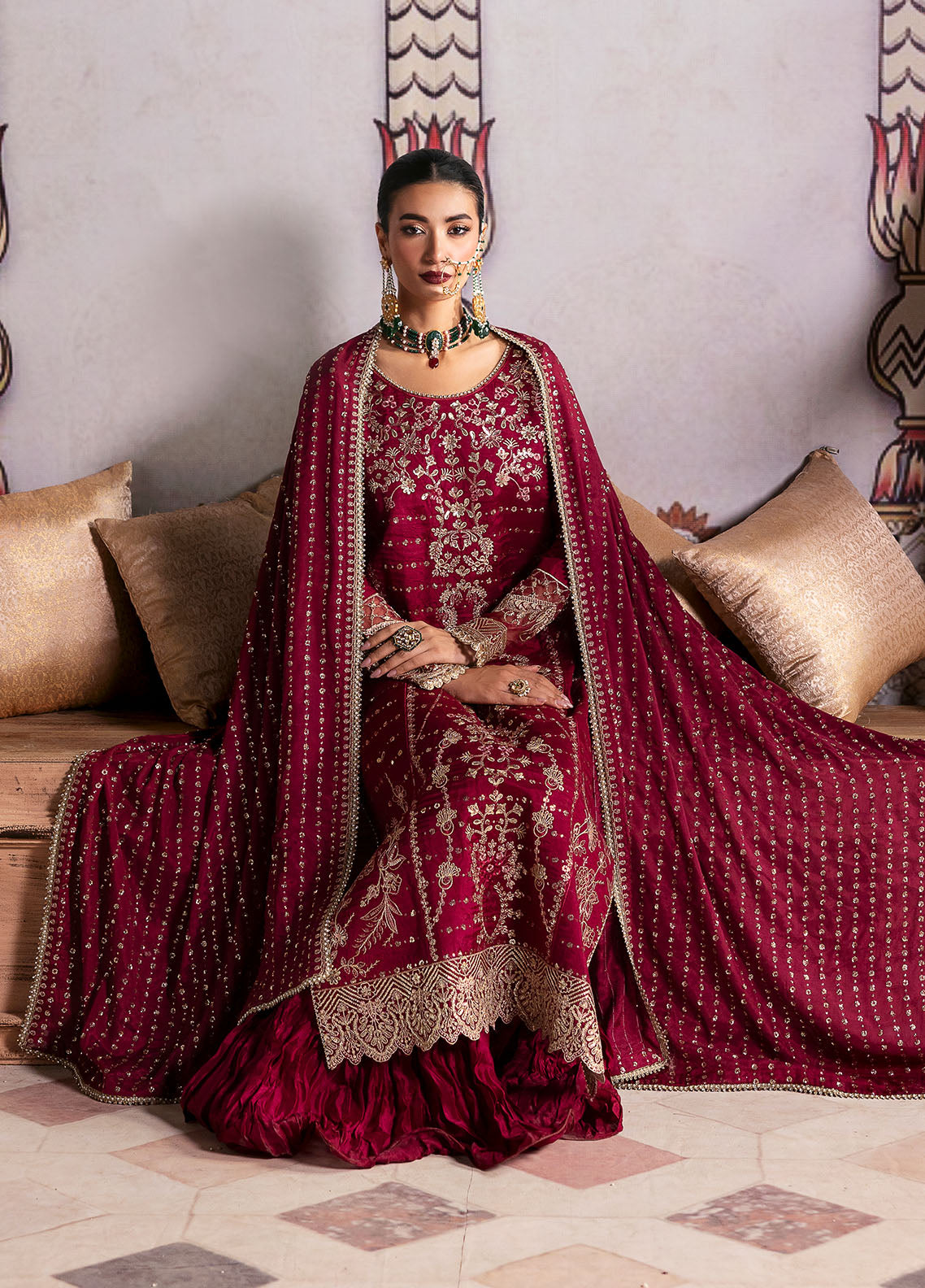 Sahane | There She Glows  | TSG-07 Merlot -  Sahane Ladies Clothes - Original Designer Dress - House of Maryam