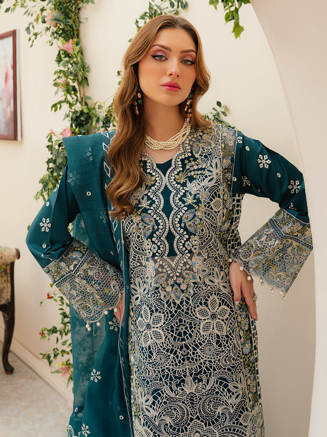 Mahnur | Allenura Luxury Lawn 24 | TUSCANY by Designer Mahnur - House of Maryam - Pakistani Designer Ethnic Wear in {{ shop.shopifyCountryName }}