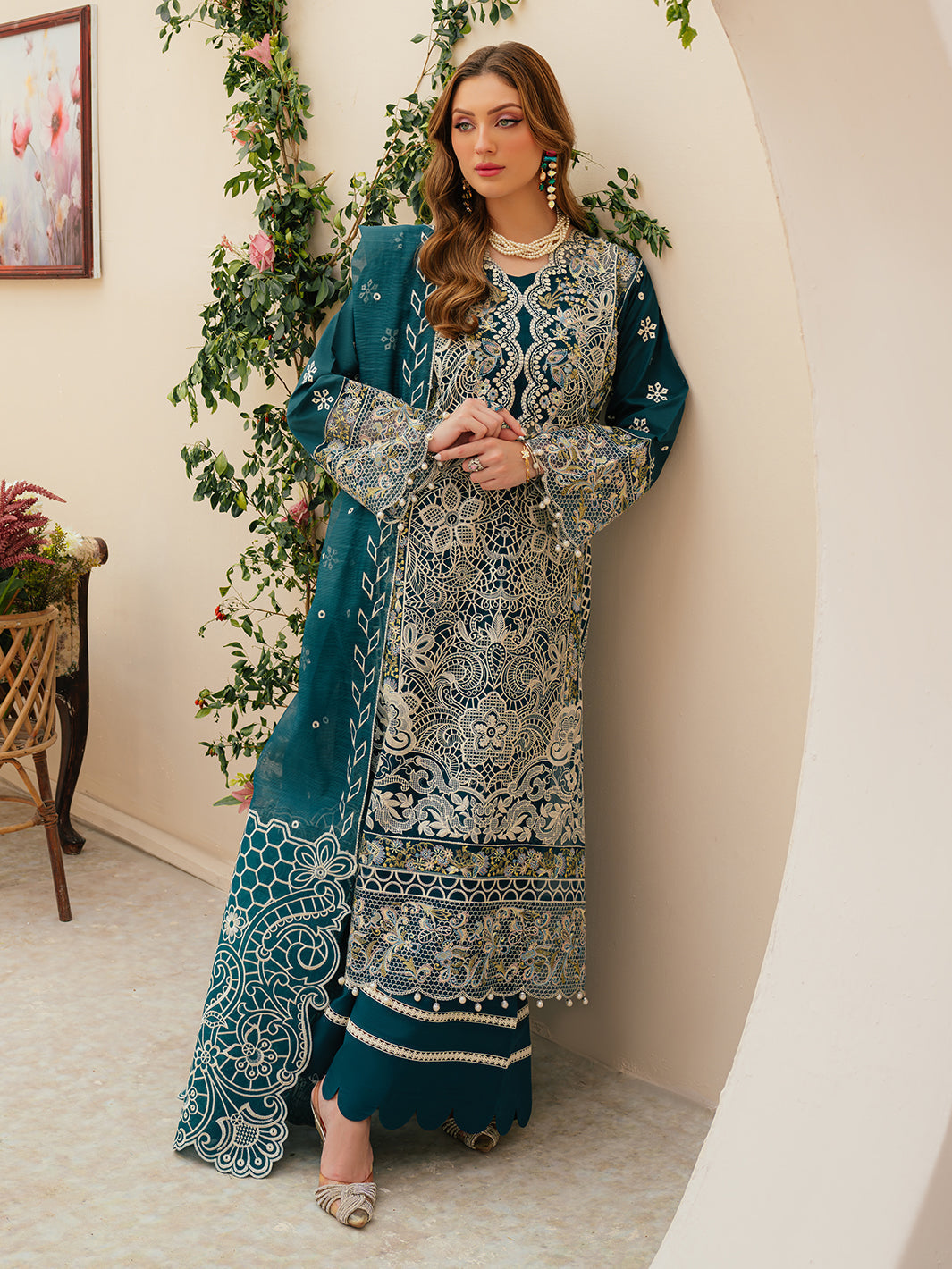 Mahnur | Allenura Luxury Lawn 24 | TUSCANY by Designer Mahnur - House of Maryam - Pakistani Designer Ethnic Wear in {{ shop.shopifyCountryName }}