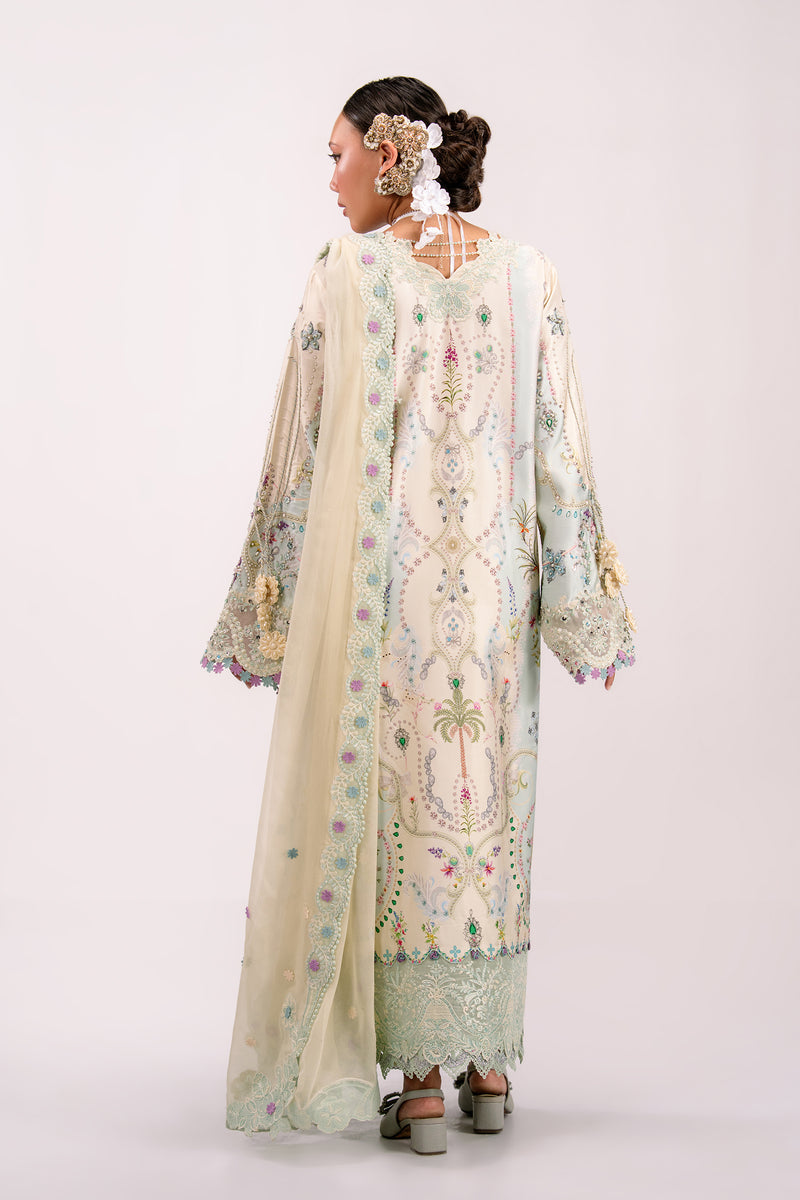 Qalamkar | Luxe Silk 26 | QSL-01 AZURE, image 2
