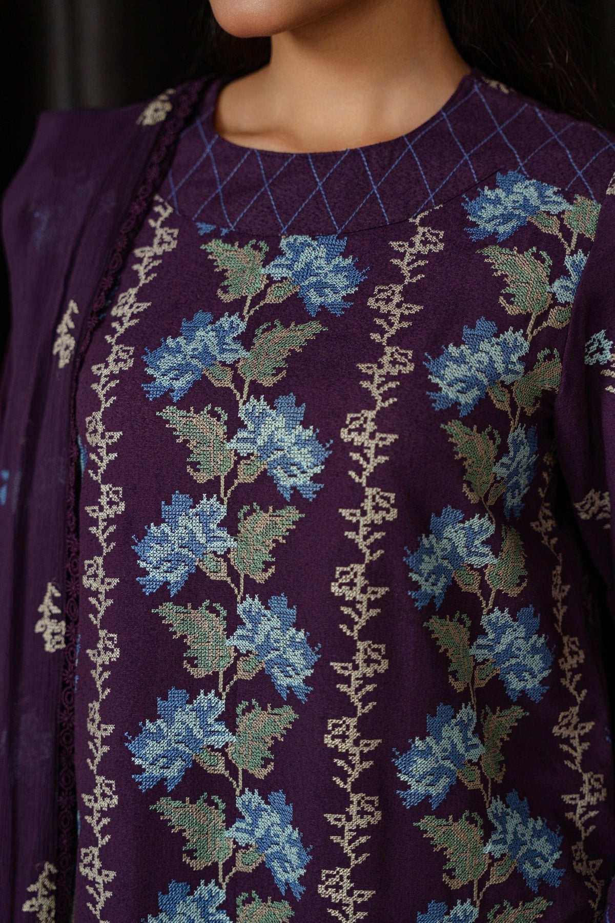Taana Baana | Manzil Winter |  C3409A -  Taana Baana Ladies Clothes - Original Designer Dress - House of Maryam