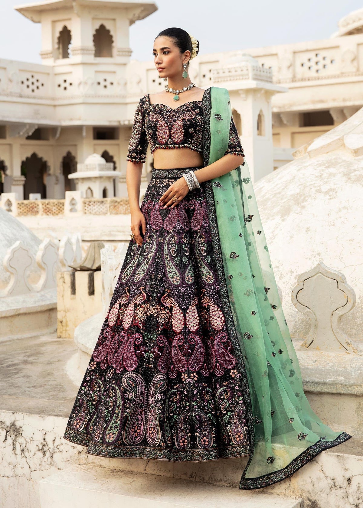 Waqas Shah | Taj Mahal | ZARQA BANO -  Waqas Shah Bridal - Original Designer Dress - House of Maryam
