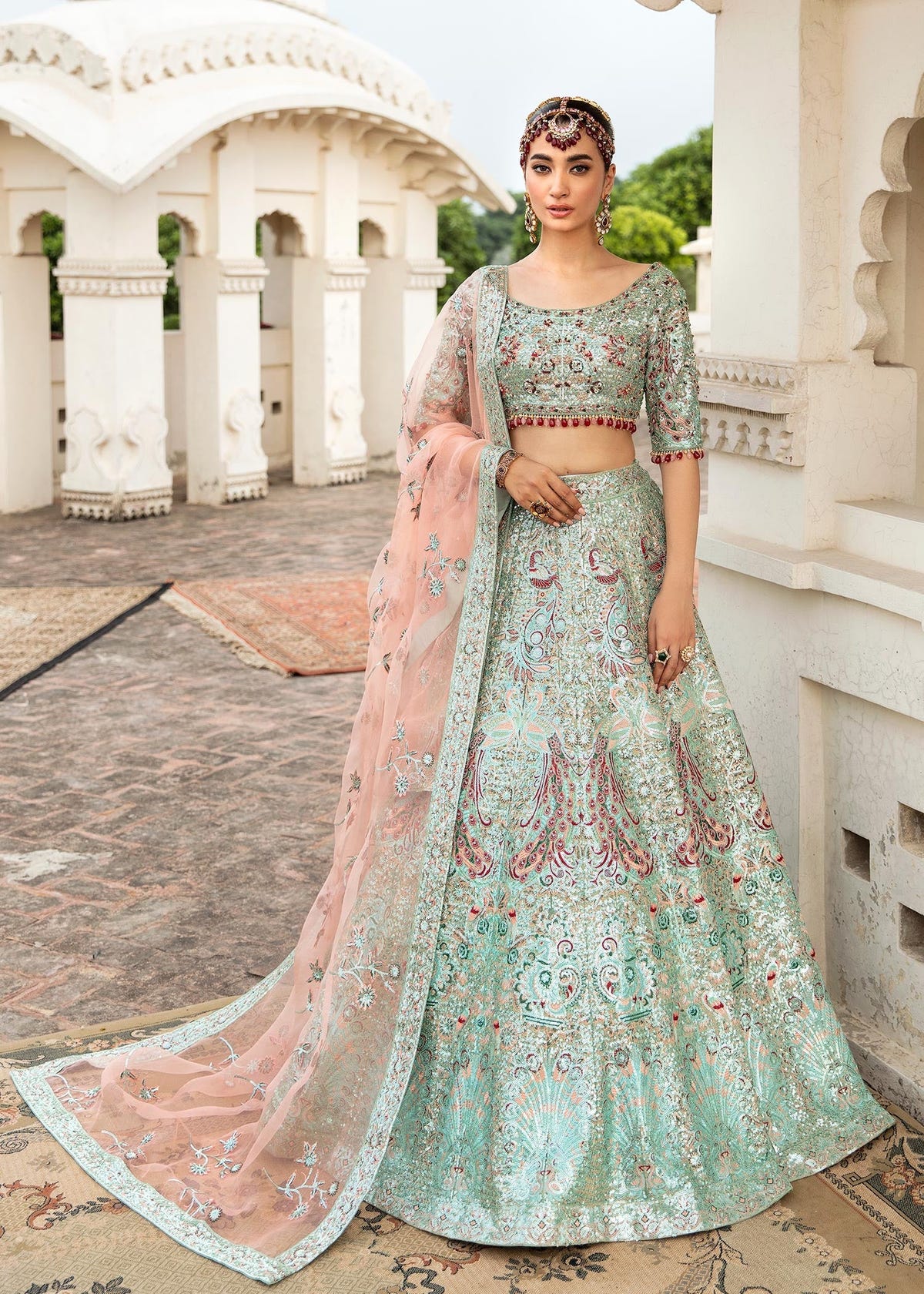 Waqas Shah | Taj Mahal | MAH BANO -  Waqas Shah Bridal - Original Designer Dress - House of Maryam