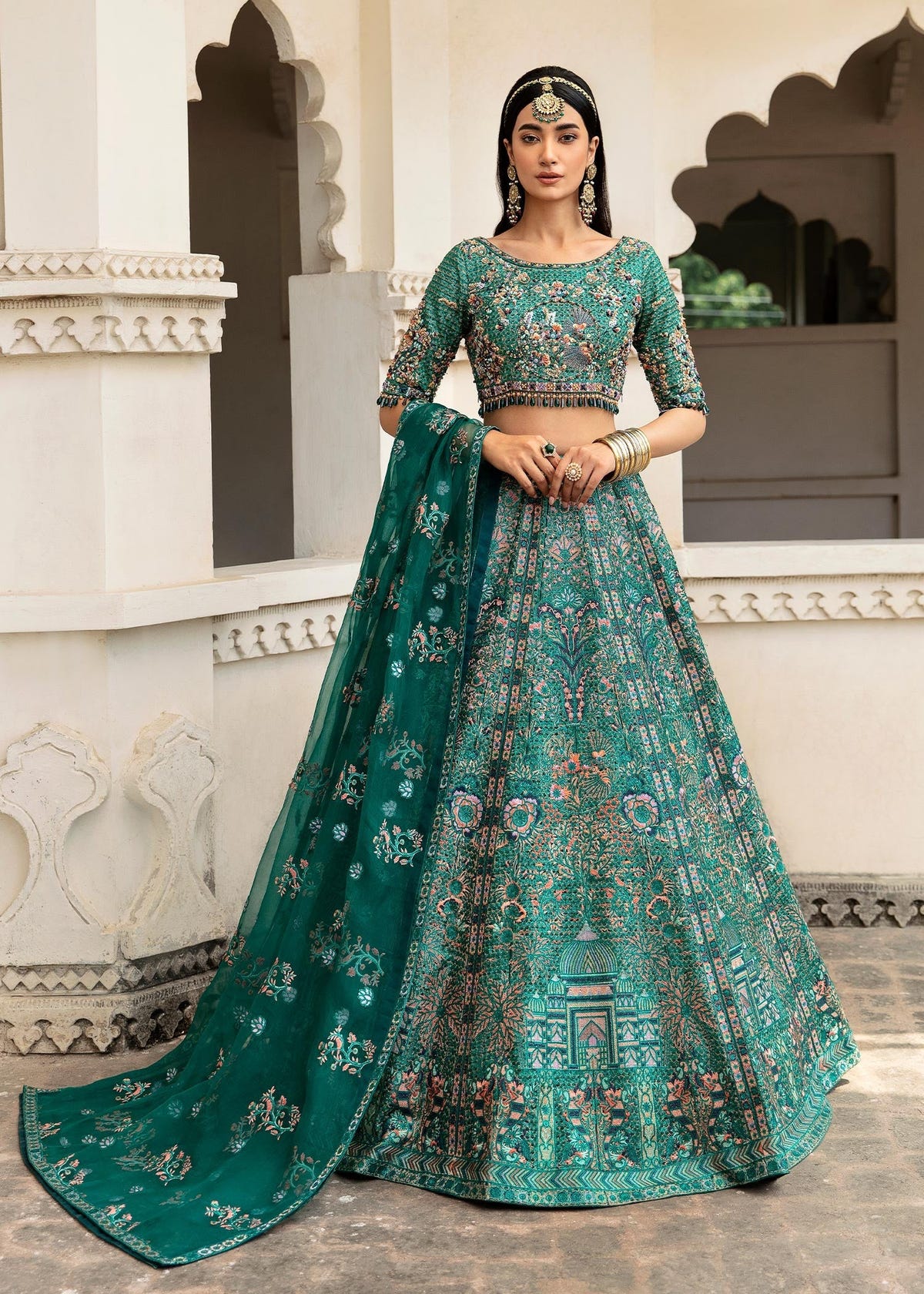 Waqas Shah | Taj Mahal | MEHAR BANO -  Waqas Shah Bridal - Original Designer Dress - House of Maryam