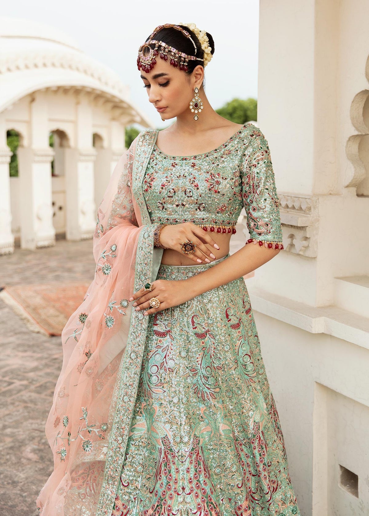 Waqas Shah | Taj Mahal | MAH BANO -  Waqas Shah Bridal - Original Designer Dress - House of Maryam