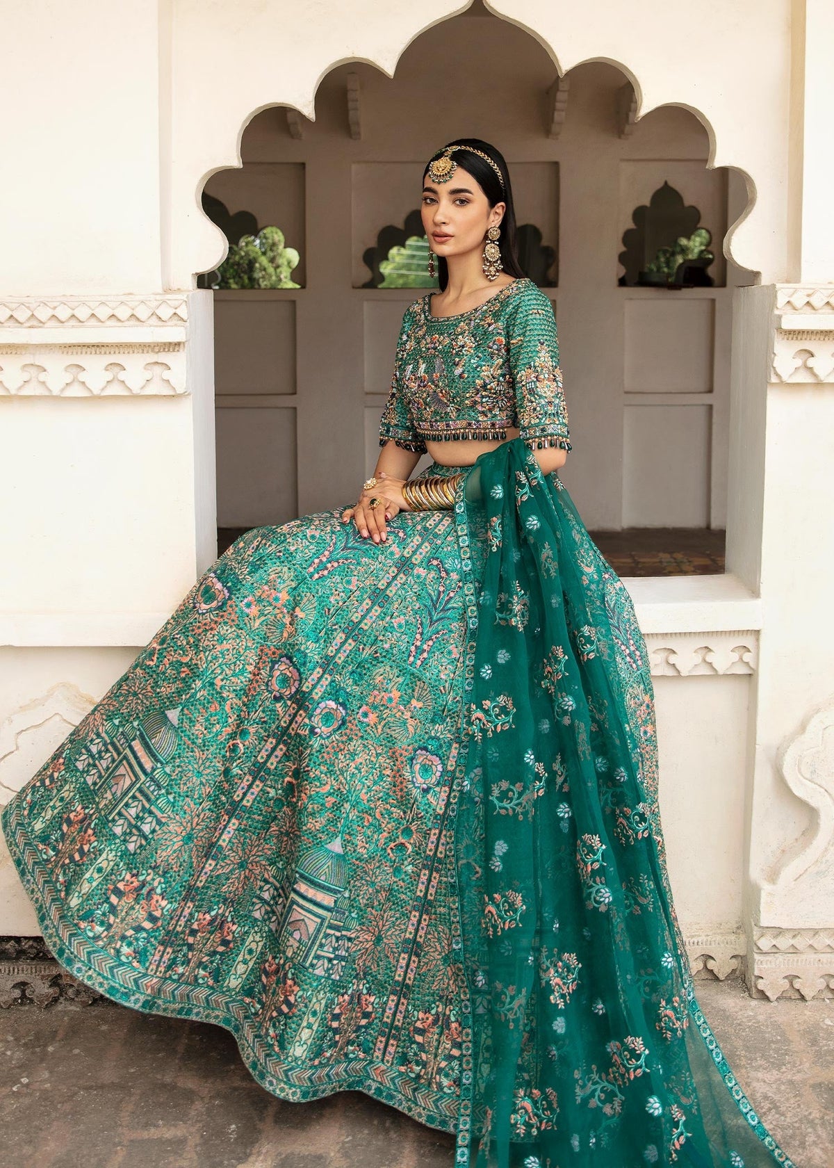 Waqas Shah | Taj Mahal | MEHAR BANO -  Waqas Shah Bridal - Original Designer Dress - House of Maryam