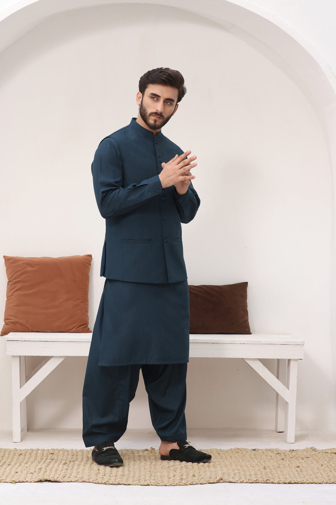 TGM | Men Fancy Wedding | Teal Lagoon (3 Piece)