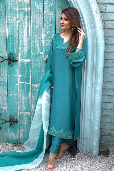 Leon | Leon Luxe Collection | TEAL BLUE -  Leon Formal - Original Designer Dress - House of Maryam