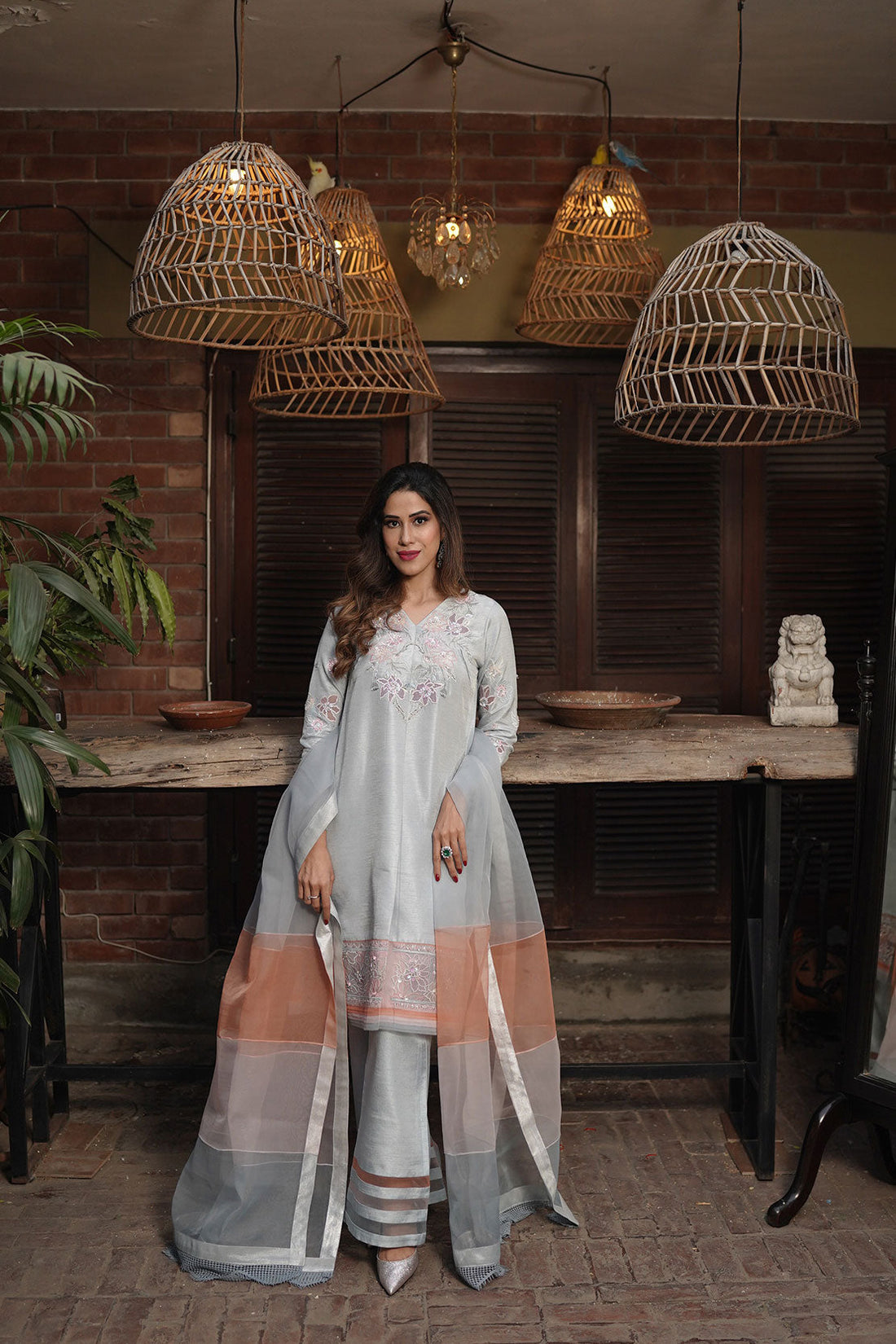 Leon | Leon Luxe Collection | Peach Oyster by Designer Leon - House of Maryam - Pakistani Designer Ethnic Wear in {{ shop.shopifyCountryName }}