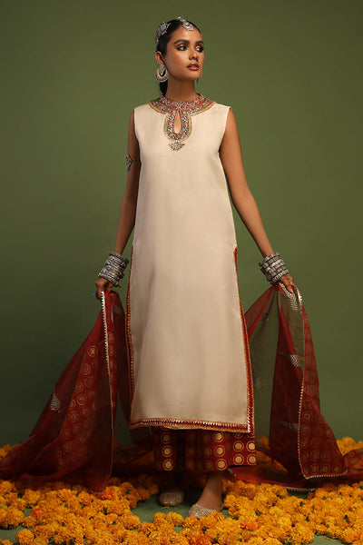 Wardha Saleem | Luxury Pret Traditional Wear | NAQSH - SHIRT WITH IZAAR (2 PC) -  Wardha Saleem Ladies Clothes - Original Designer Dress - House of Maryam
