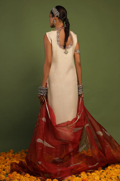 Wardha Saleem | Luxury Pret Traditional Wear | NAQSH - SHIRT WITH IZAAR (2 PC) -  Wardha Saleem Ladies Clothes - Original Designer Dress - House of Maryam