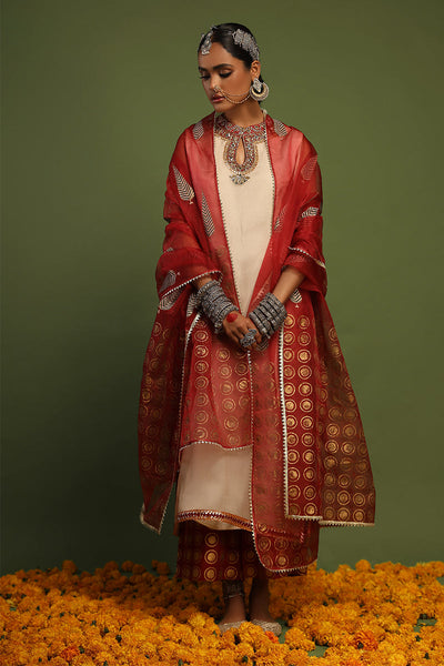 Wardha Saleem | Luxury Pret Traditional Wear | NAQSH - SHIRT WITH IZAAR (2 PC) -  Wardha Saleem Ladies Clothes - Original Designer Dress - House of Maryam