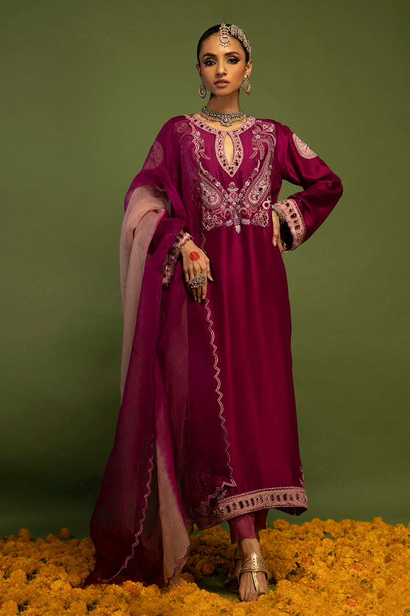 Wardha Saleem | Luxury Pret Traditional Wear | SAANJH - PURE SILK (2 PC) -  Wardha Saleem Ladies Clothes - Original Designer Dress - House of Maryam