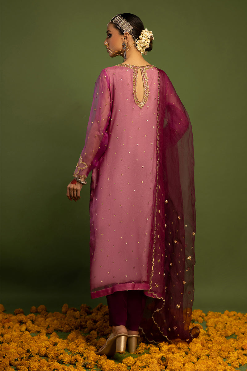 Wardha Saleem | Luxury Pret Traditional Wear | SARAAB - PLUM HEAVY (2 PC) -  Wardha Saleem Ladies Clothes -  House of Maryam