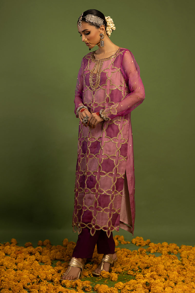 Wardha Saleem | Luxury Pret Traditional Wear | SARAAB - PLUM HEAVY (2 PC) -  Wardha Saleem Ladies Clothes - Original Designer Dress - House of Maryam