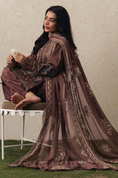 Cross Stitch | The Moonsoon Edit 26 | BRUNETTE GLAM-3PC PRINTED SUIT