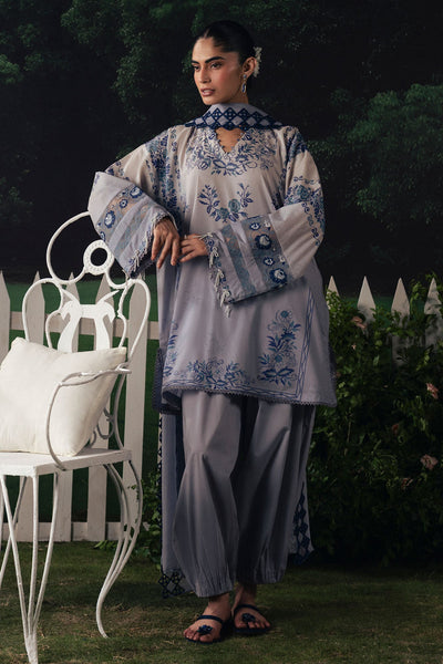 Cross Stitch | The Moonsoon Edit 26 | AZURE BLOOM-3PC PRINTED SUIT
