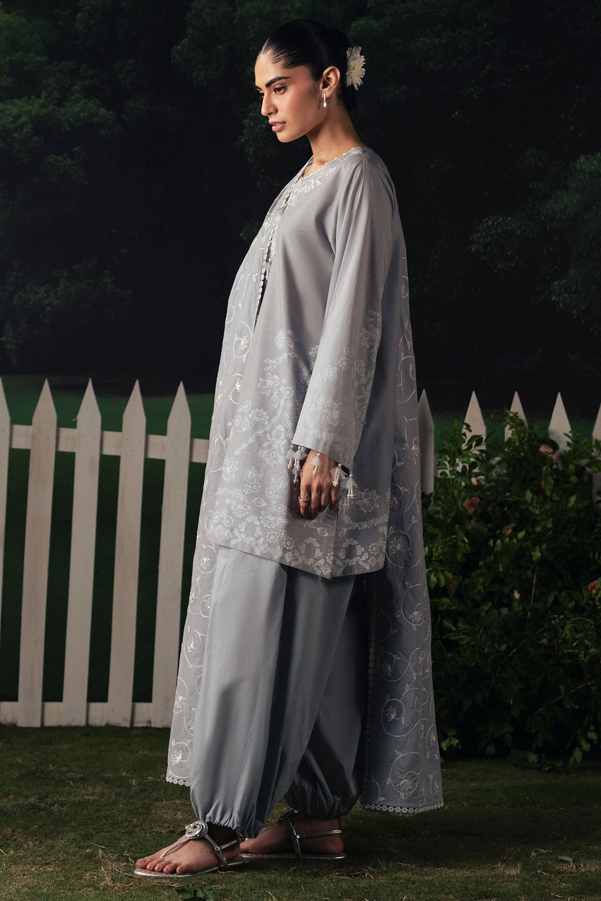 Cross Stitch | The Moonsoon Edit 26 | SELENE GLOW-3PC PRINTED SUIT, image 5