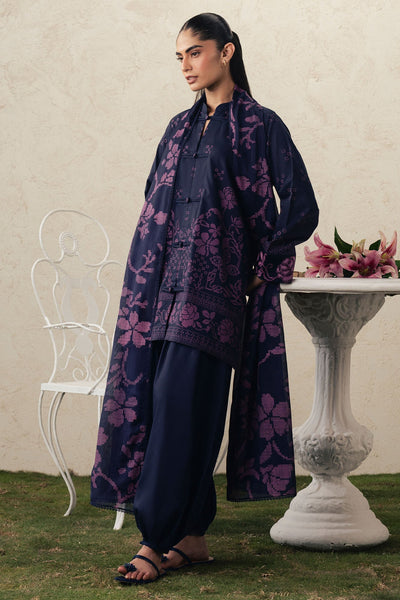 Cross Stitch | The Moonsoon Edit 26 | MAGENTA MUSE-3PC PRINTED SUIT