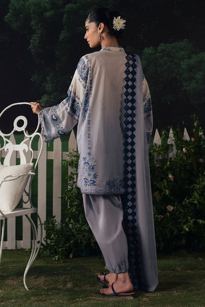 Cross Stitch | The Moonsoon Edit 26 | AZURE BLOOM-3PC PRINTED SUIT