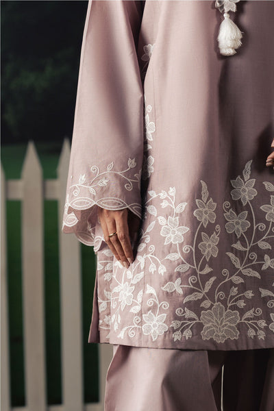 Cross Stitch | The Moonsoon Edit 26 | MAUVE WHISPER-3PC EMBROIDERED SUIT