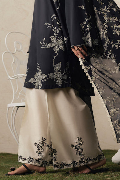 Cross Stitch | The Moonsoon Edit 26 | EBONY LACE-3PC PRINTED SUIT