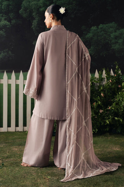 Cross Stitch | The Moonsoon Edit 26 | MAUVE WHISPER-3PC EMBROIDERED SUIT