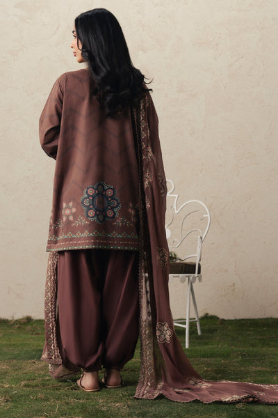 Cross Stitch | The Moonsoon Edit 26 | BRUNETTE GLAM-3PC PRINTED SUIT