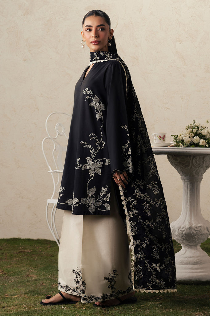 Cross Stitch | The Moonsoon Edit 26 | EBONY LACE-3PC PRINTED SUIT, image 5