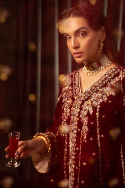 Motifz | Velvet Formals | 5099-SANDAL -  Motifz Ladies Clothes - Original Designer Dress - House of Maryam
