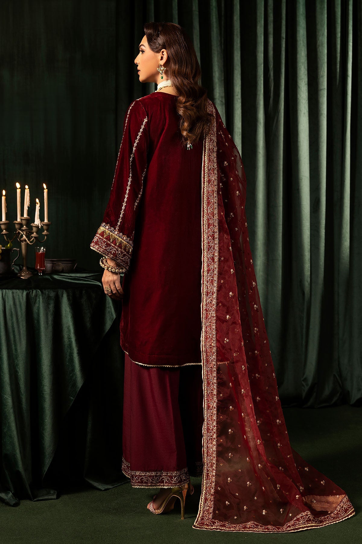 Motifz | Velvet Formals | 5099-SANDAL -  Motifz Ladies Clothes - Original Designer Dress - House of Maryam