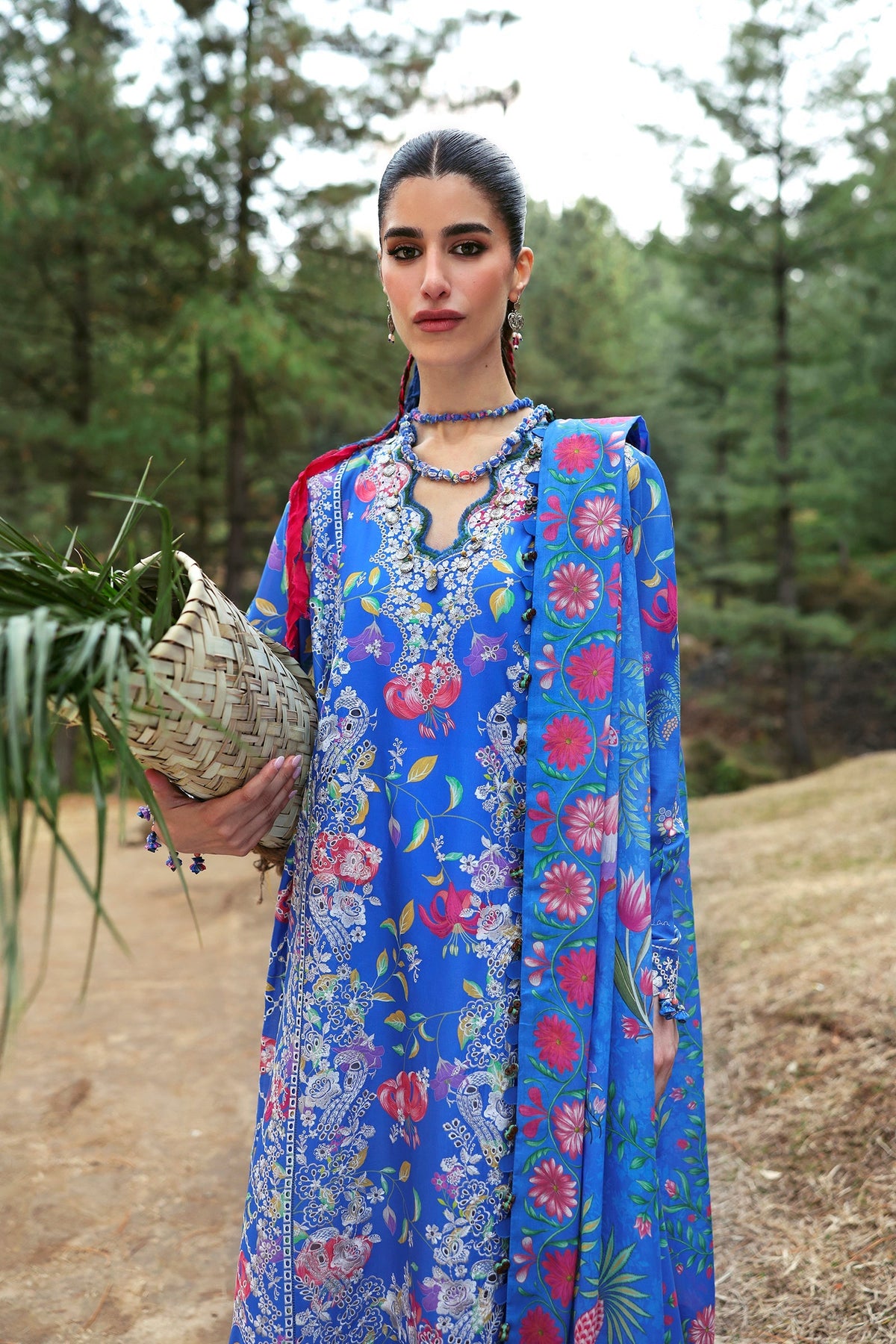 Zaha | Lawn 25 | ZAYANA (ZL25-01 B) -  Zaha Ladies Clothes - Original Designer Dress - House of Maryam