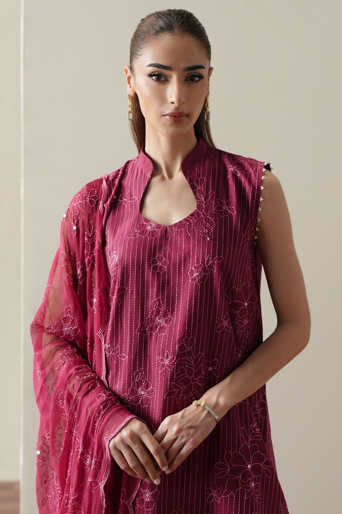 Cross Stitch | Mahiri Embroidered Collection 26 |RUBY GLOW-4
