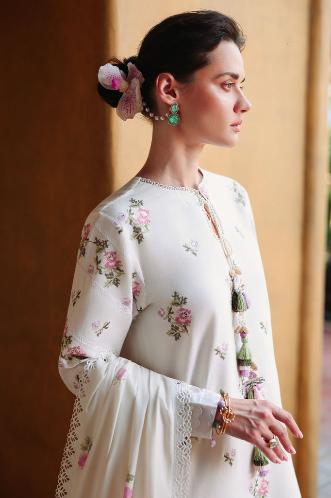Cross Stitch | Eid Lawn Edit 26 | GARDEN IVORY-3