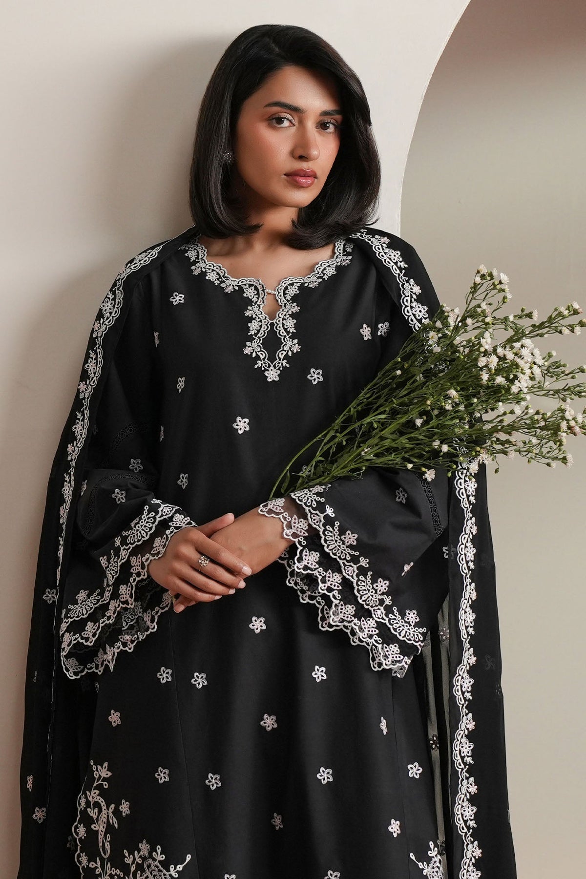 Cross Stitch | Mahiri Embroidered Collection 26 | NOIR CANVAS-5