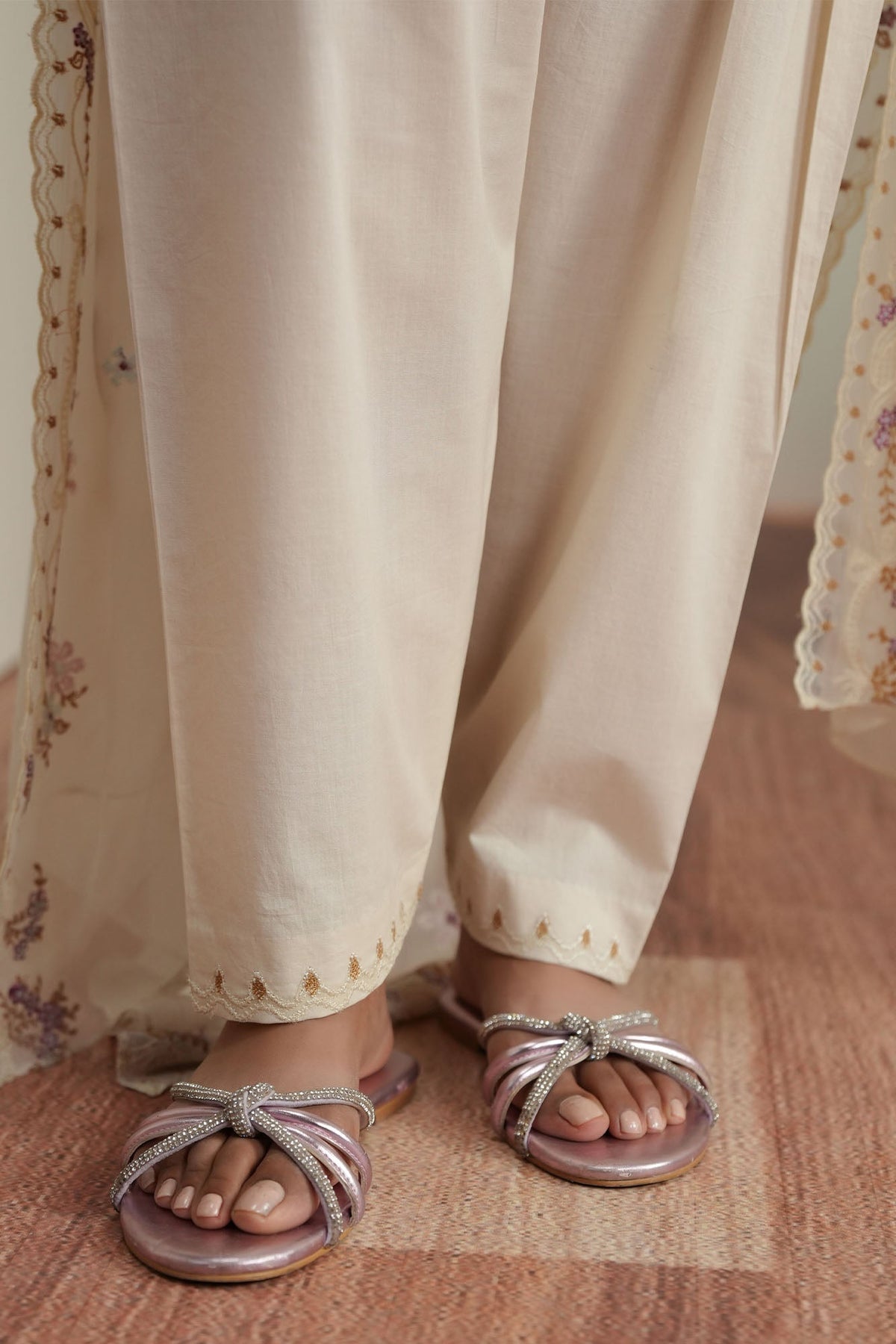 Cross Stitch | Mahiri Embroidered Collection 26 | VORY MOSIAC-5