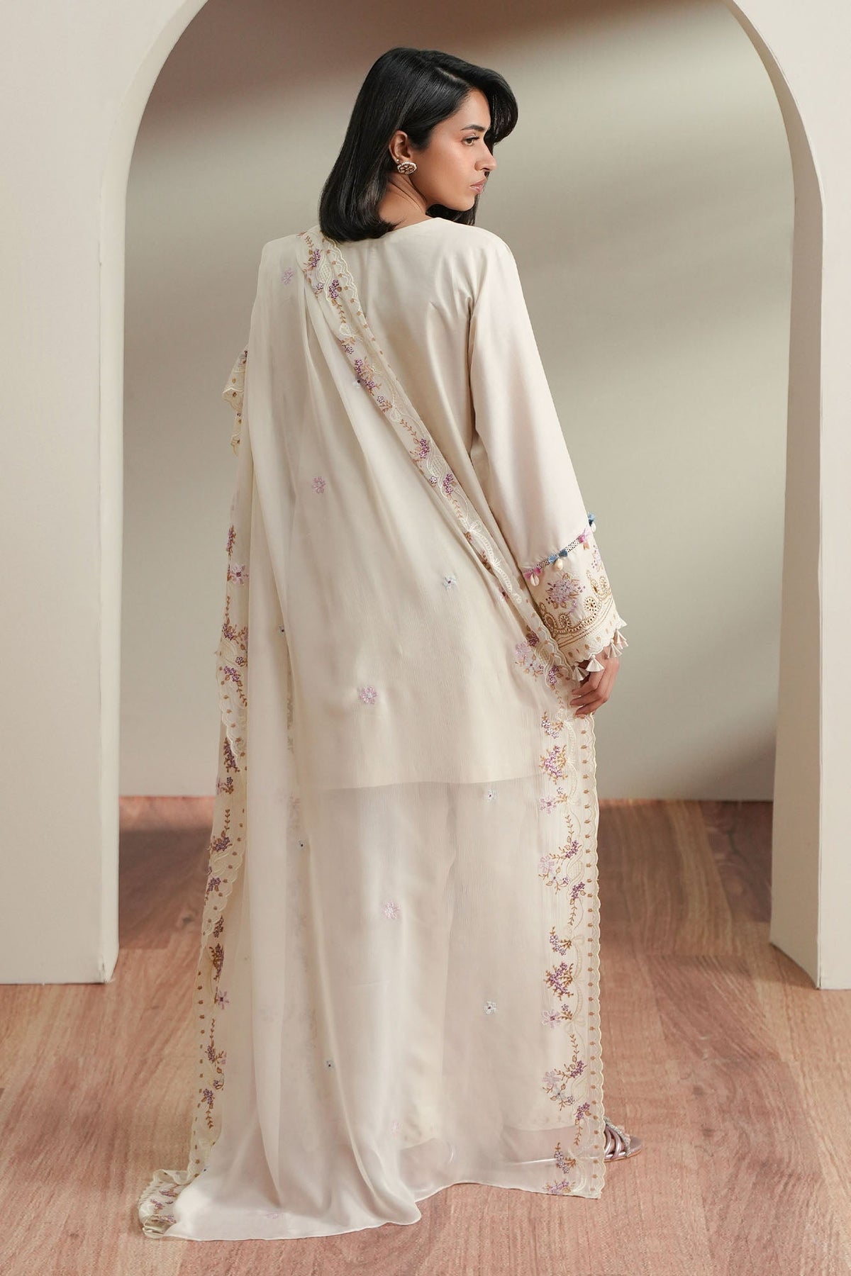 Cross Stitch | Mahiri Embroidered Collection 26 | VORY MOSIAC-2